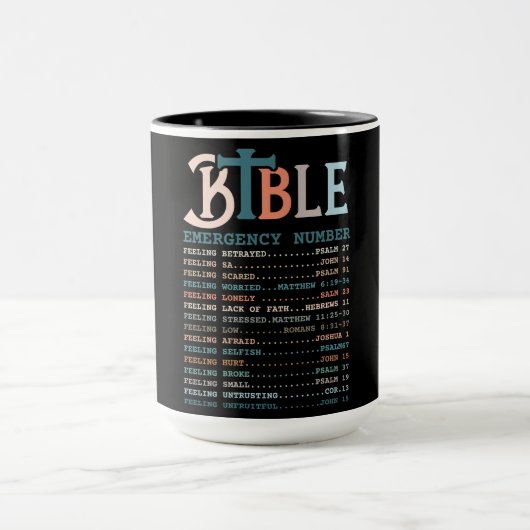 Mug Faits nutritionnels de la Bible chrétienne (Centre)