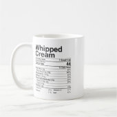 Mug Faits nutritionnels de la crème fouettée Cadeau de (Gauche)