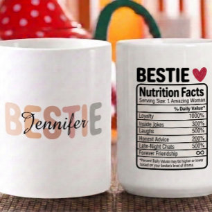 Mug Faits nutritionnels de la meilleure amie personnal