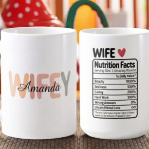 Mug Faits Nutritionnels de l'Épouse Personnalisés Cade