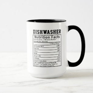 Mug Faits Nutritionnels Drôle de Lave-Vaisselle Person
