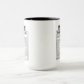 Mug Faits Nutritionnels Drôles de Maçon Construction W (Centre)