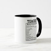 Mug Faits Nutritionnels Drôles pour Enseignants Cadeau (Devant droit)