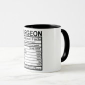 Mug Faits nutritionnels du chirurgien (Devant droit)