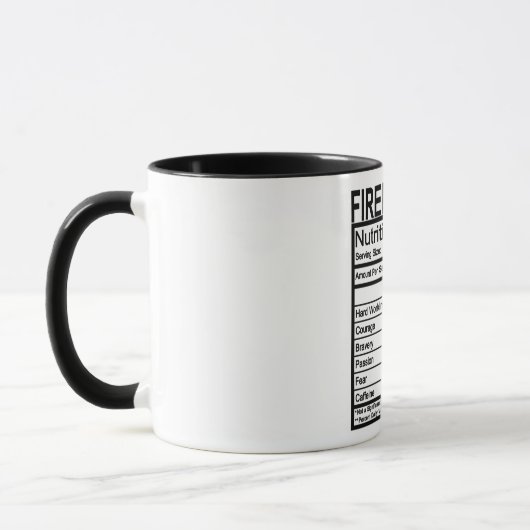 Mug Faits nutritionnels du pompier (Gauche)