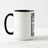 Mug Faits nutritionnels du pompier (Gauche)