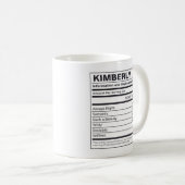 MUG FAITS NUTRITIONNELS D'UNE PERSONNE NOM CUSTOMISÉ (Devant droit)