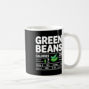 Mug Faits nutritionnels sur les haricots verts Funny T