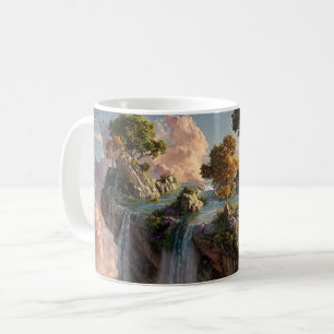Mug Falaise flottante surréaliste avec cascades