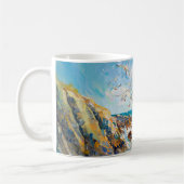Mug Falaise impressionniste de la côte avec mouette – (Gauche)