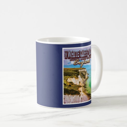 MUG FALAISES BLANCHES DE DOVER - DOVER KENT ANGLETERRE (Devant droit)