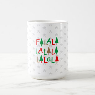 Mug Falalalalalalala arbres de Noël rouge vert