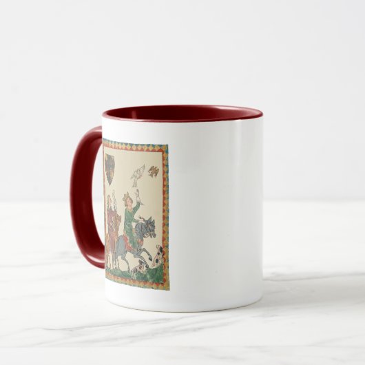 Mug Falconry, 14th Century Codex Manesse (Devant gauche)