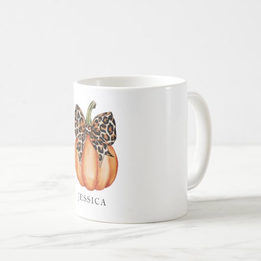 Mug Fall Coquette Pumpkin Bow (Devant droit)