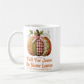 Mug Fall For Jesus He Never Leaves Pumpkin Patchwork C (Gauche)