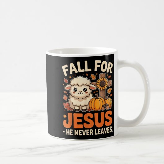 Mug Fall For Jesus He Never Leaves Sheep Christian Aut (Droite)