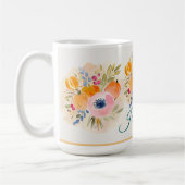Mug Fall Watercolor Pumpkin & Bloom – Autumn floral (Gauche)