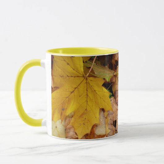 Mug Fallen Maple Feuille Jaune Automne Nature (Gauche)