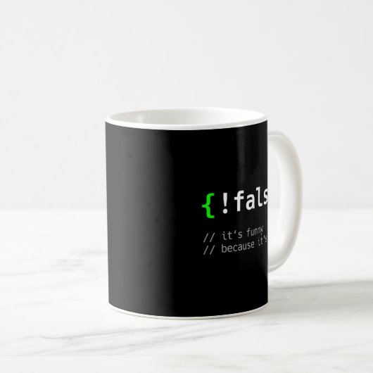 Mug !False - Drôle programmeur de codage ordinateur ca (Devant droit)