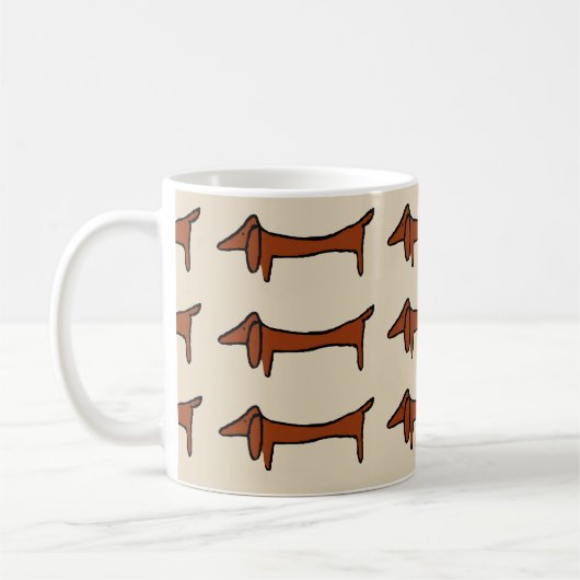 Mug Fameux Dachshund Abstrait (Gauche)