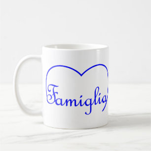 Mug Famiglia Italien Coeur familial Bleu