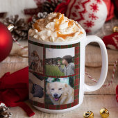 Mug Famille 8 photo collage monogramme nom personnalis