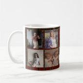 Mug Famille 8 photo collage monogramme nom personnalis (Gauche)