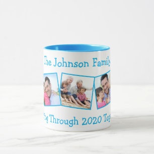 Mug Famille amusante 5 Photo Passage en bleu 2020