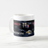 mug famille, armes à feu, liberté et félins (Devant gauche)