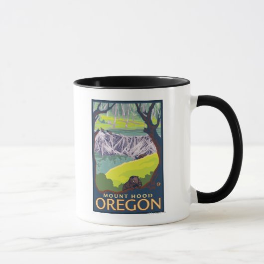 Mug Famille Beaver - Mount Hood, Oregon (Droite)