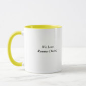 Mug Famille blanche de canard de coureur (Gauche)