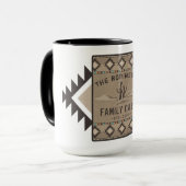 Mug Famille Cabine Rustique Sud-Ouest Tribal Cactus La (Devant gauche)