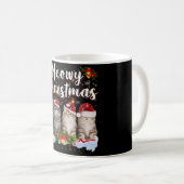 Mug Famille Cat Meowy Correspondant Pajamas de Noël Pè (Devant droit)