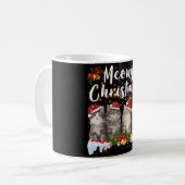 Mug Famille Cat Meowy Correspondant Pajamas de Noël Pè (Devant gauche)