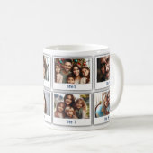 Mug Famille customisée Huit photos (Devant droit)
