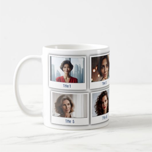 Mug Famille customisée Huit photos (Gauche)