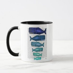 Mug Famille de baleines bleues