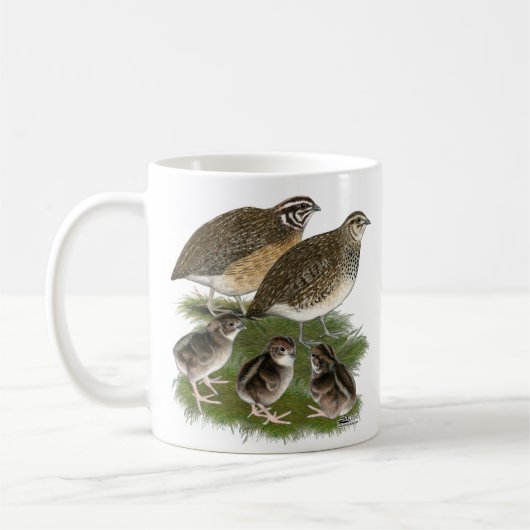 Mug Famille de cailles de Coturnix (Gauche)