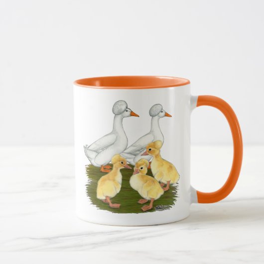 Mug Famille de canards à crête (Droite)