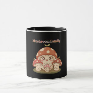 Mug Famille de Champignons Mignons   Cottagecore Migno