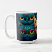 Mug Famille de chats couleur Whimsical 1 (Gauche)
