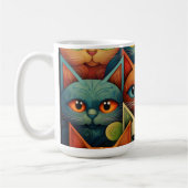 Mug Famille de chats couleur Whimsical 4b (Gauche)