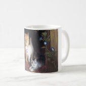 Mug Famille de chats et feuille d'ivoire par Henriette (Devant droit)