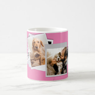 Mug Famille de collage photo moderne avec Pet Rose Cup