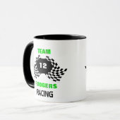 Mug Famille de course d'équipe (Devant gauche)