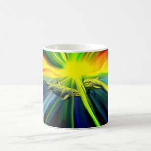 Mug Famille de dauphins sous le soleil