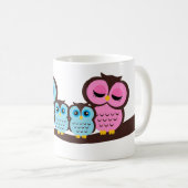 Mug Famille de hibou de quatre (Devant droit)