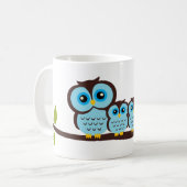 Mug Famille de hibou de quatre (Devant gauche)