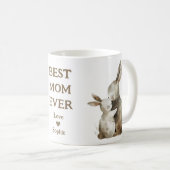 Mug Famille de lapin Meilleure maman Jamais Mère Nom d (Devant droit)