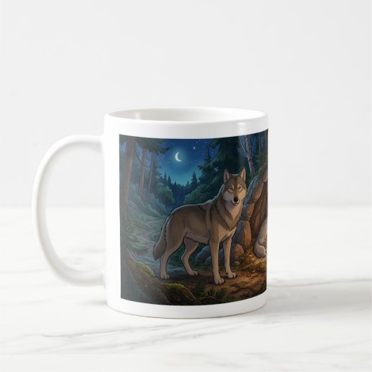 Mug Famille de loups (Gauche)